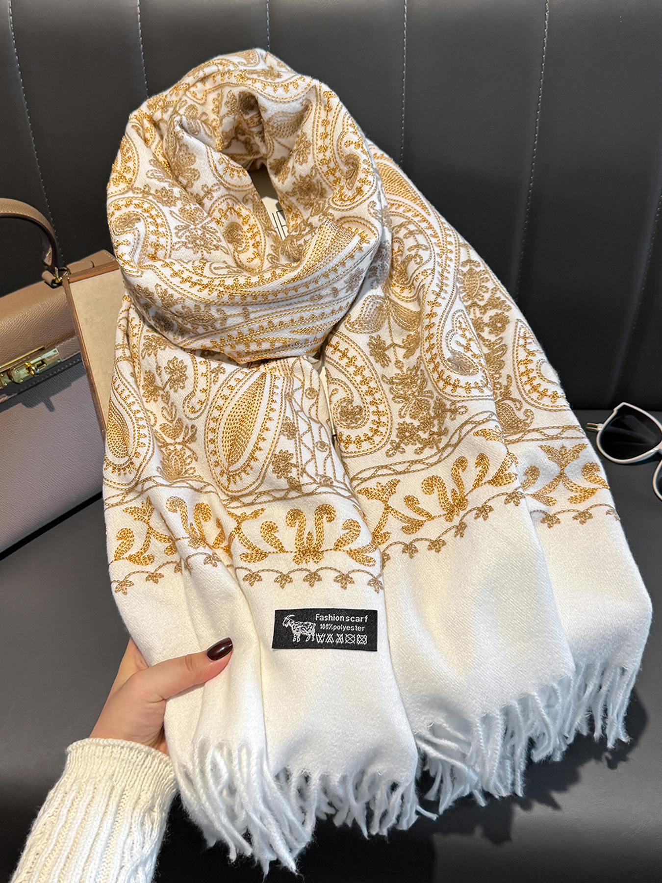 Luxury Thick Warm Paisley Pash - Cashmere Throw Blanket avaliação e preço