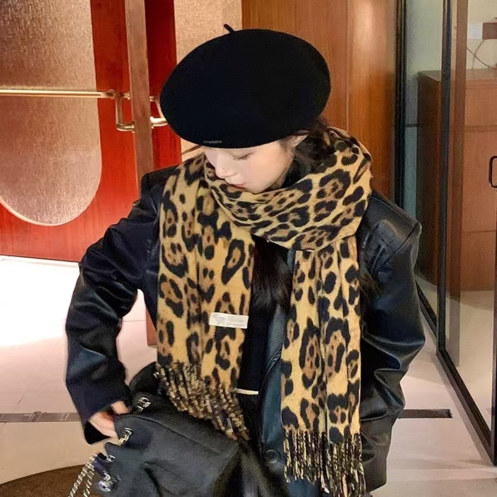 190*70CM Design Leopard Scarf  - Cashmere Throw Blanket avaliação e preço