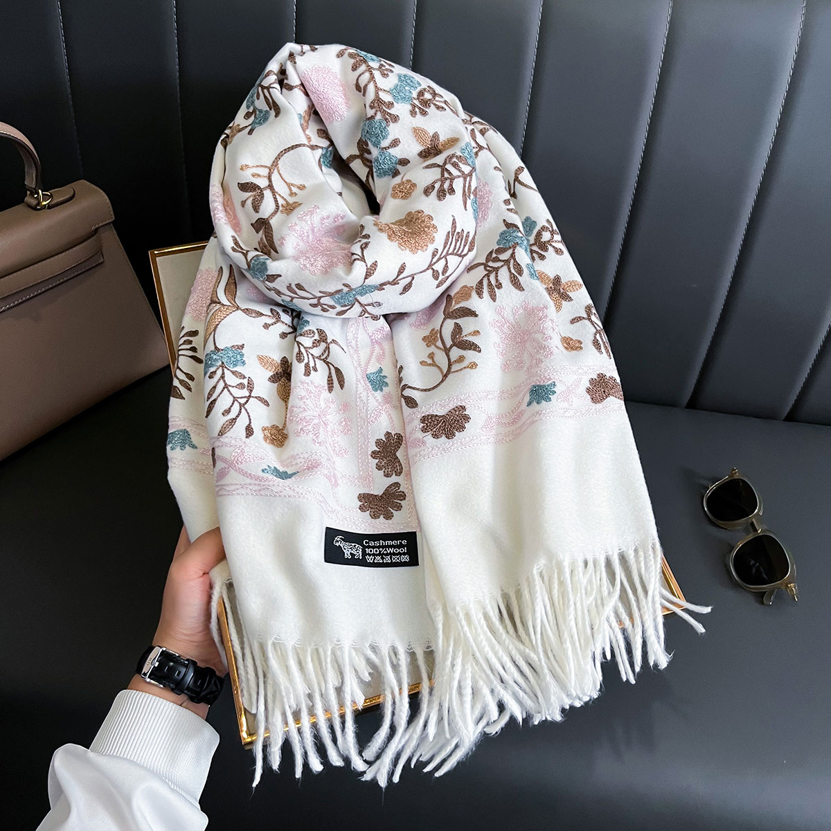 New Winter Warm Cashmere Scarf - Cashmere Throw Blanket avaliação e preço