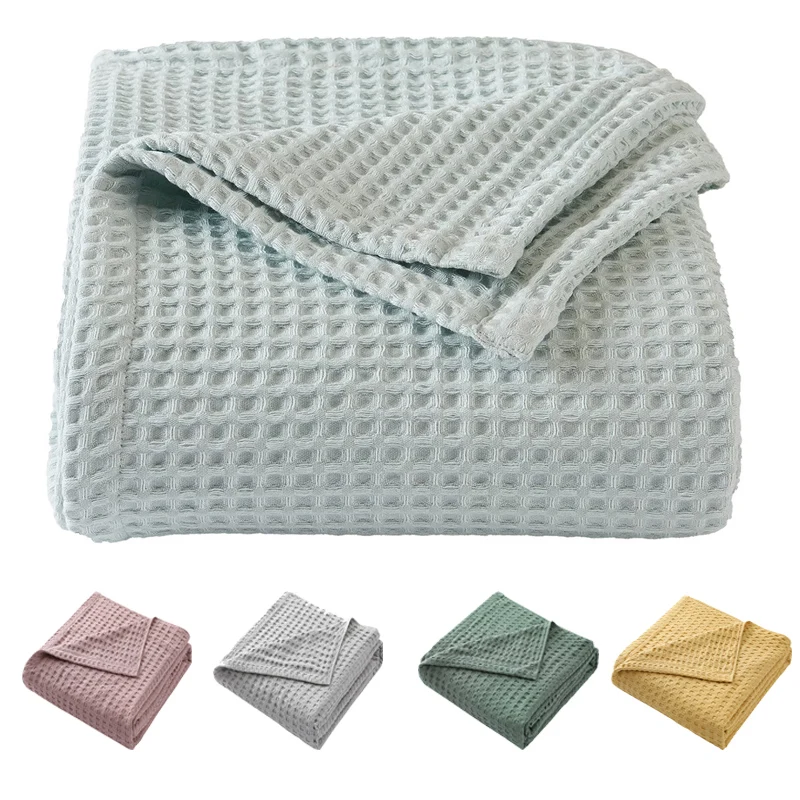 Premium Pure Cotton Waffle Wea - Cashmere Throw Blanket avaliação e preço