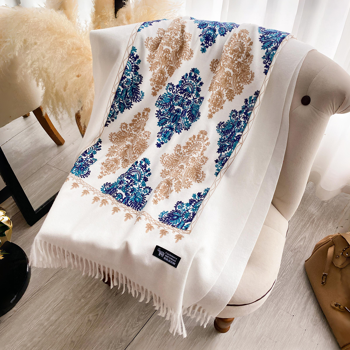Women Fashion Winter Warm Cash - Cashmere Throw Blanket avaliação e preço