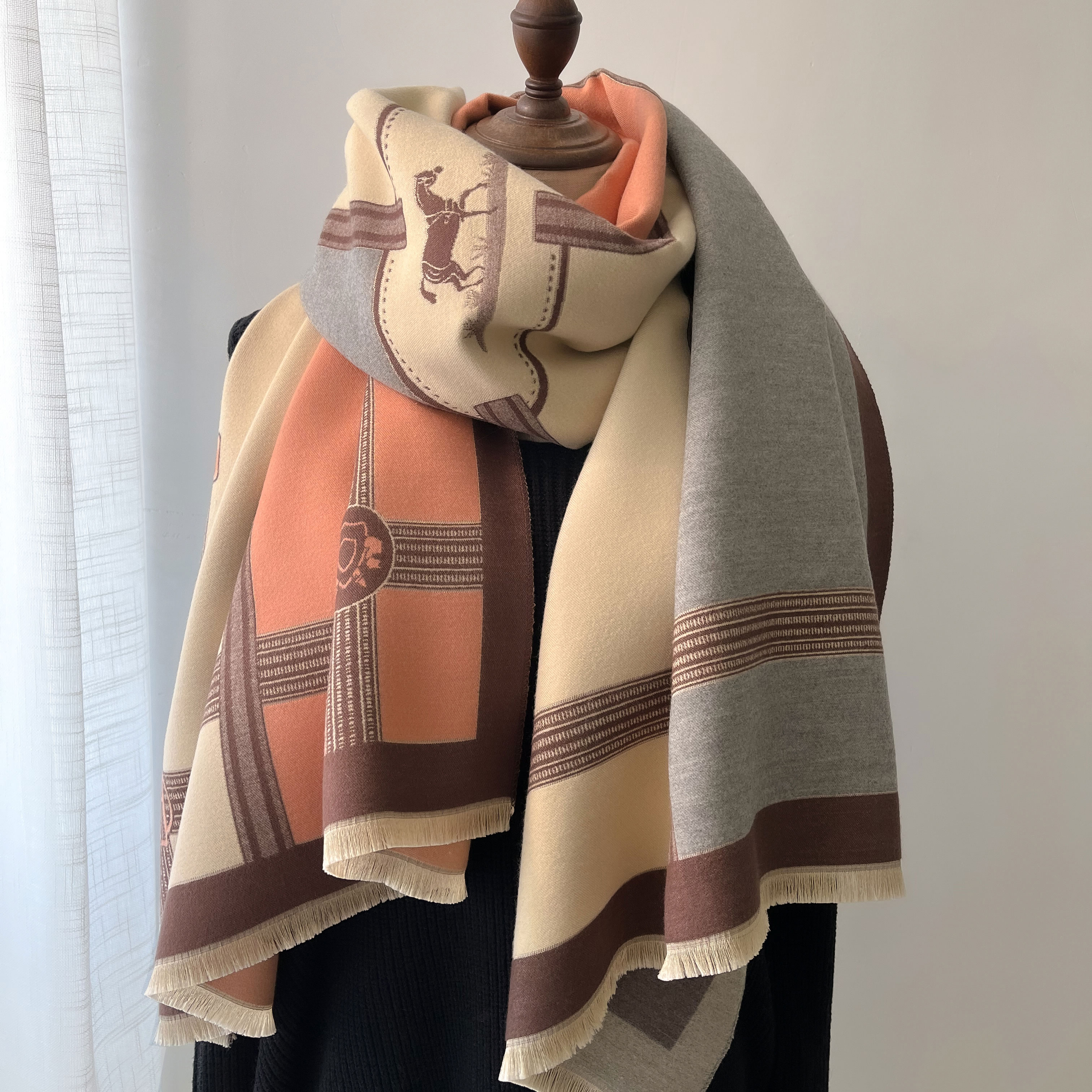 Winter Cashmere Scarf Women Lu - Cashmere Throw Blanket avaliação e preço