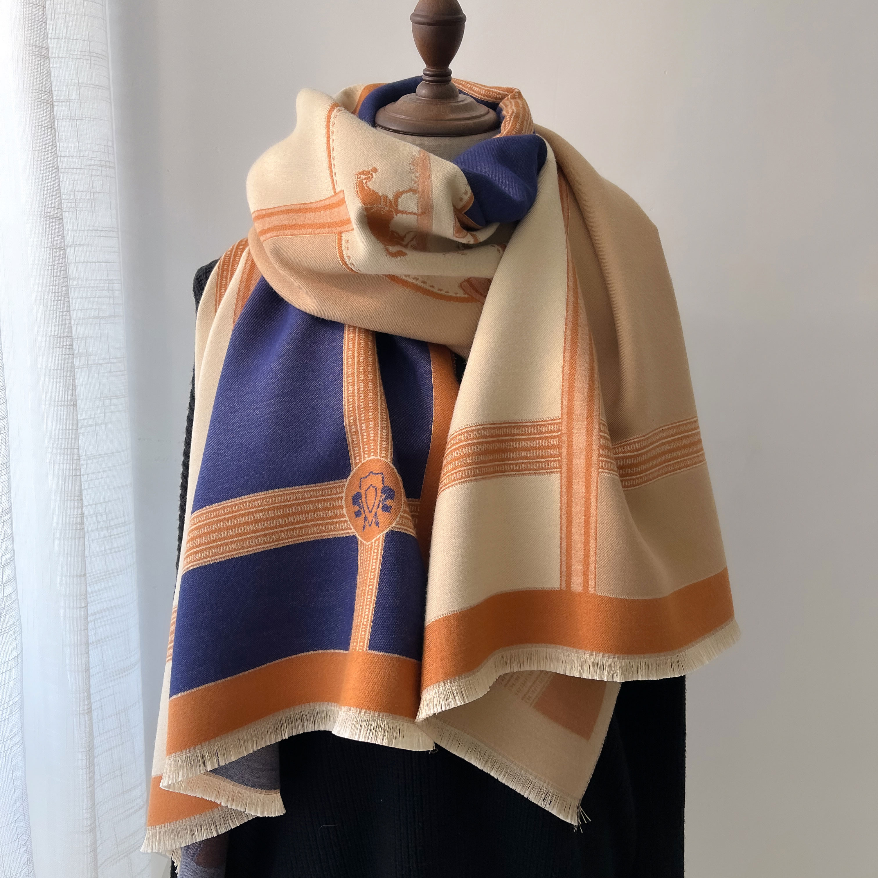 Winter Cashmere Scarf Women Lu - Cashmere Throw Blanket avaliação e preço