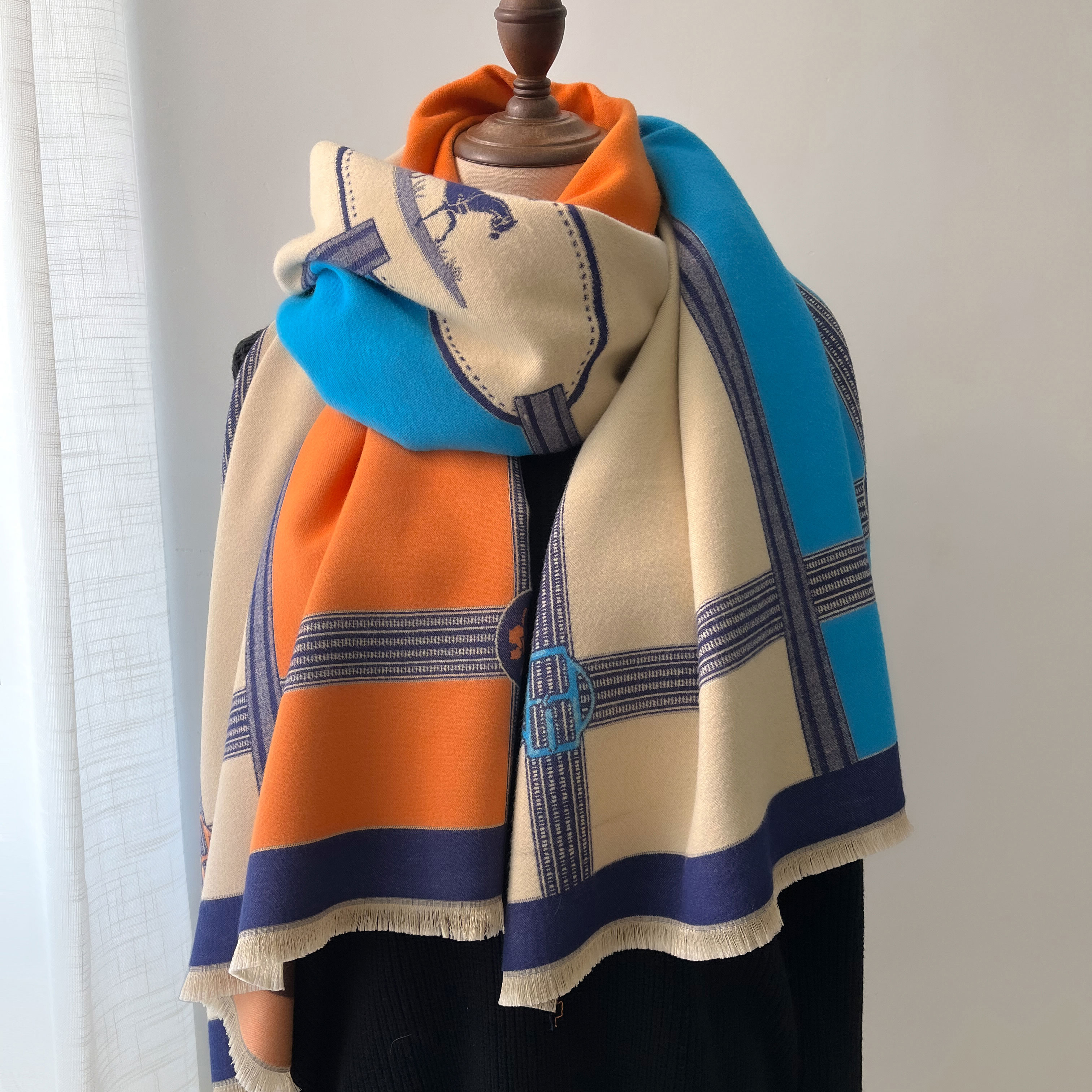 Winter Cashmere Scarf Women Lu - Cashmere Throw Blanket avaliação e preço