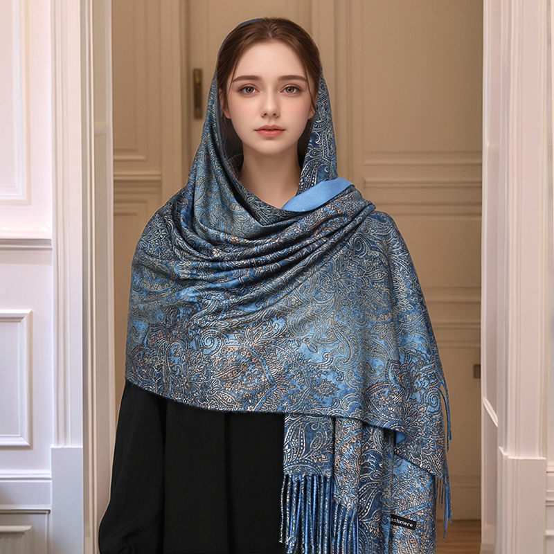 Luxury Paisley Pashmina Shawl  - Cashmere Throw Blanket avaliação e preço