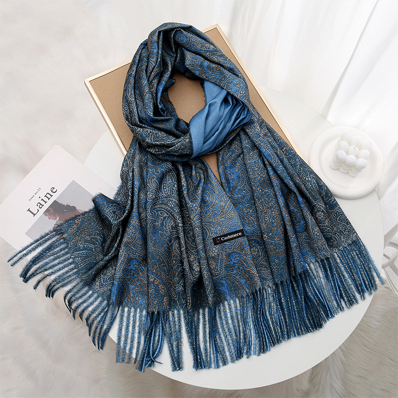 Luxury Paisley Pashmina Shawl  - Cashmere Throw Blanket avaliação e preço