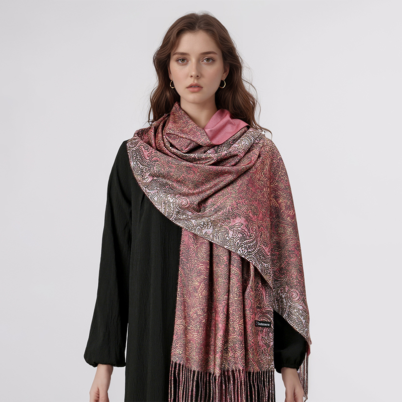 Luxury Paisley Pashmina Shawl  - Cashmere Throw Blanket avaliação e preço