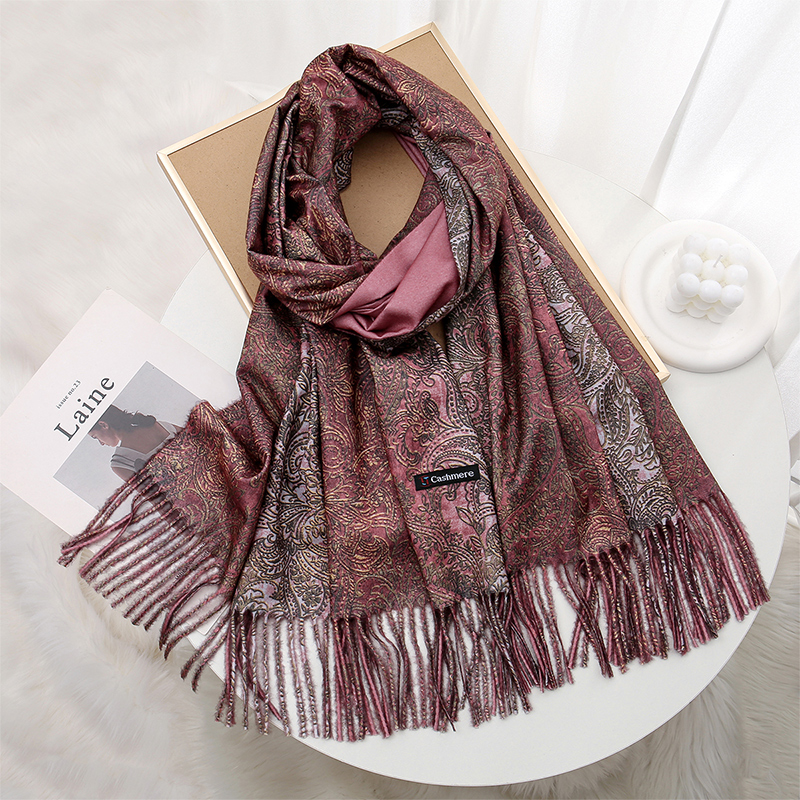 Luxury Paisley Pashmina Shawl  - Cashmere Throw Blanket avaliação e preço