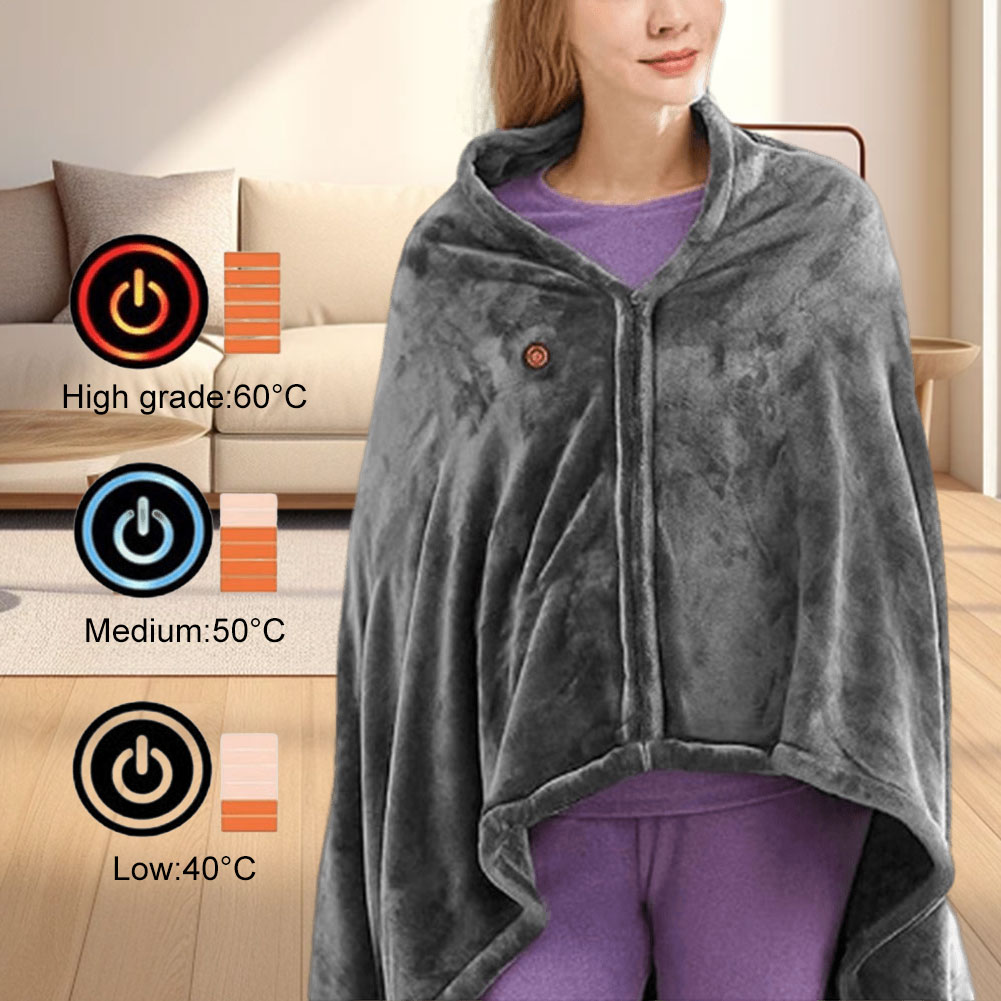 Wearable Heating Electric Blan - Cashmere Throw Blanket avaliação e preço