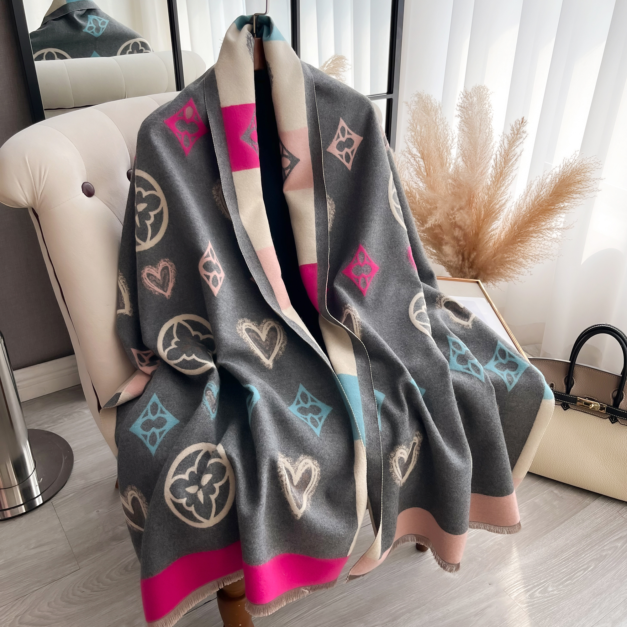 Luxury Cashmere Love Scarf Win - Cashmere Throw Blanket avaliação e preço