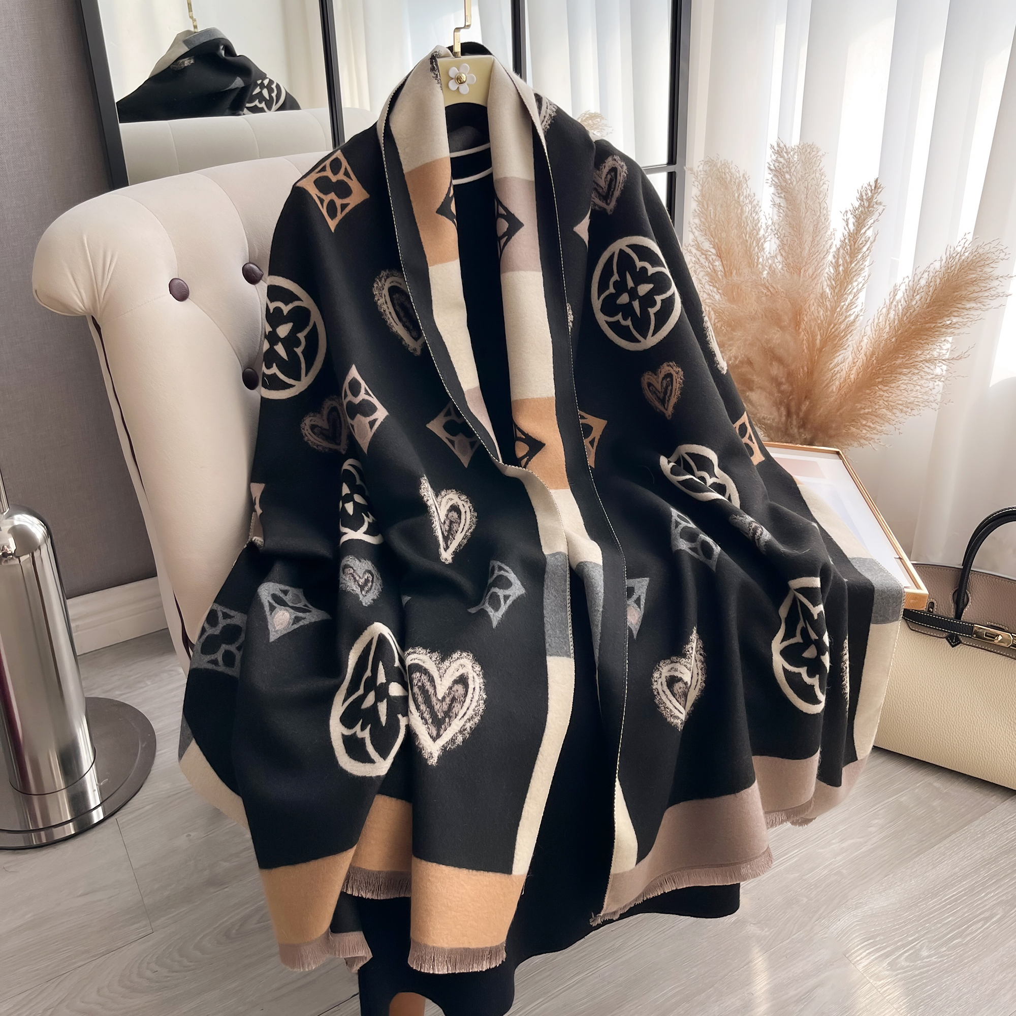 Luxury Cashmere Love Scarf Win - Cashmere Throw Blanket avaliação e preço