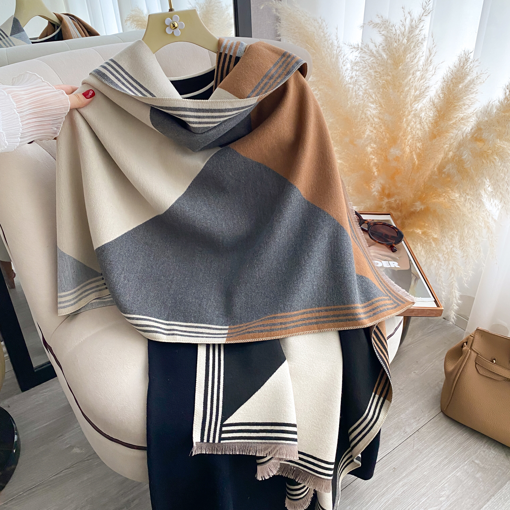 2025 Luxury Winter Cashmere Sc - Cashmere Throw Blanket avaliação e preço