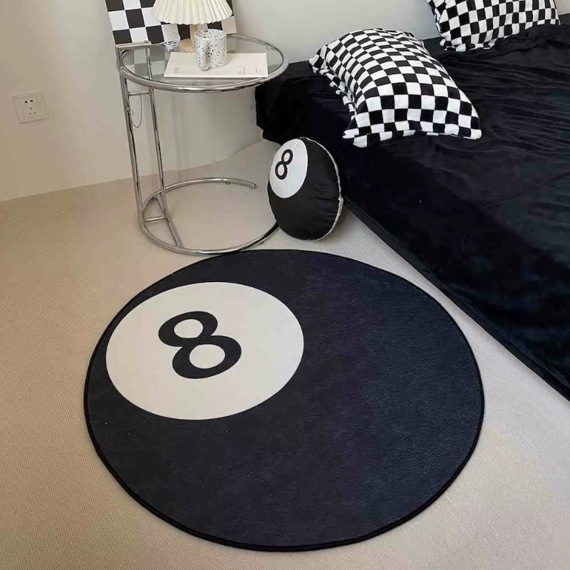 1PC Simple Black No. 8 Imitati - Cashmere Throw Blanket avaliação e preço