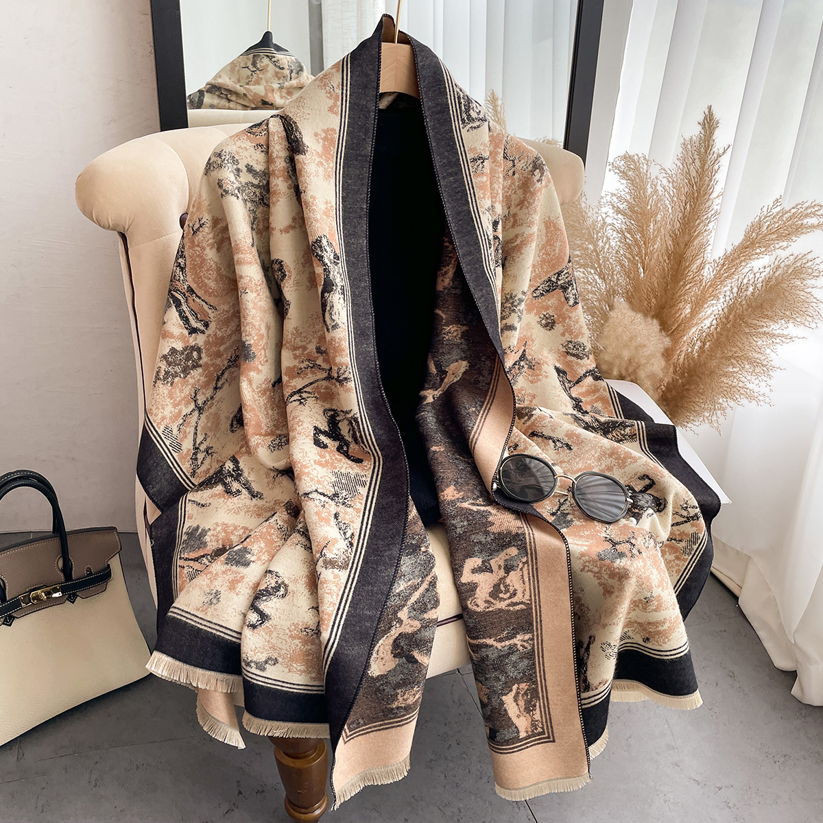 Luxury Winter Cashmere Scarf W - Cashmere Throw Blanket avaliação e preço