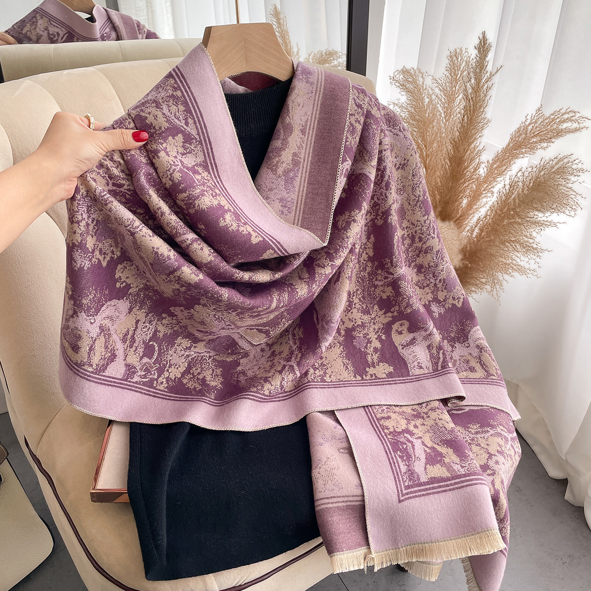 Luxury Winter Cashmere Scarf W - Cashmere Throw Blanket avaliação e preço