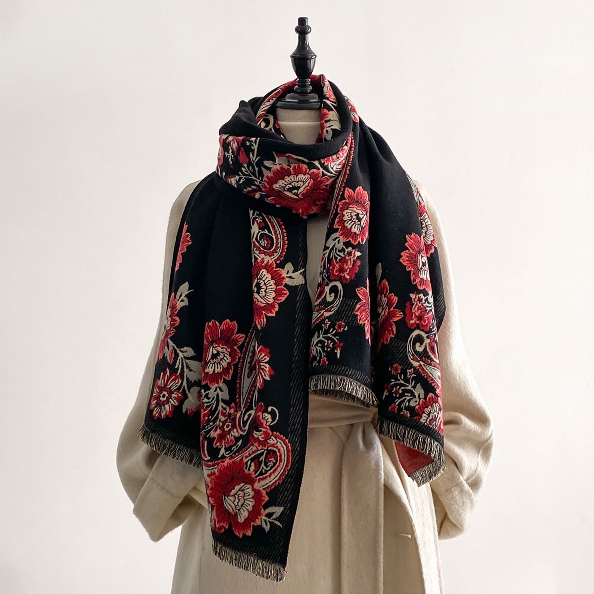 2025 Winter Luxury Imitation C - Cashmere Throw Blanket avaliação e preço